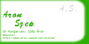 aron szep business card